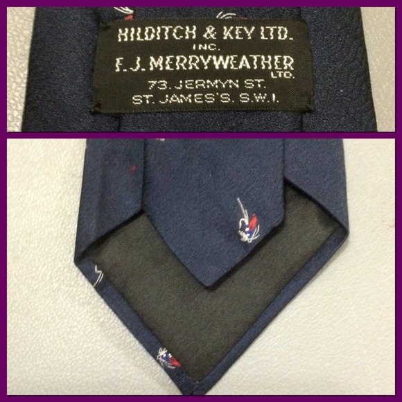 Vtg Woven Horse Heads tie_119 - Picture 3 of 5